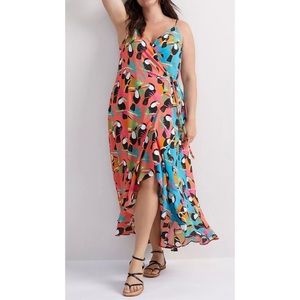 NEW ANTHROPOLOGIE FARM RIO Toucans Wrap Maxi Dress
